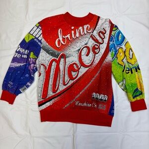 SOLD Authentic Moschino Soda Pop Coca Cola Crew Neck Sweatshirt Size 8